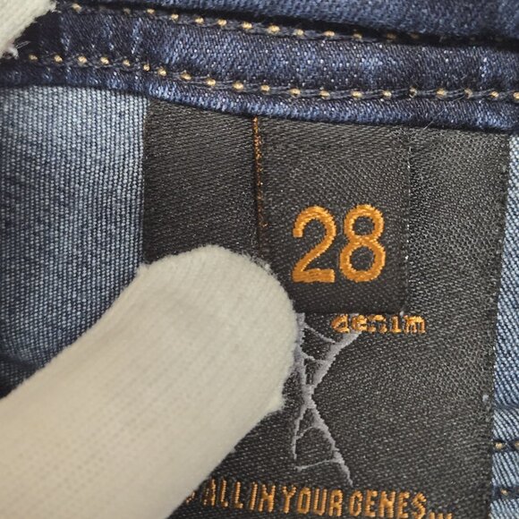 Genetic Denim THE JAMES Womens Jeans Size 28 Zip Ankle Dark Wash Skinny Low Rise - Picture 9 of 16